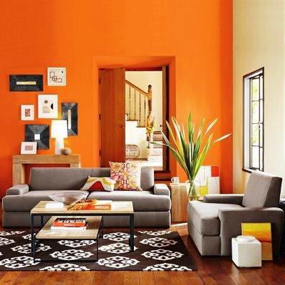El naranja estimula la creatividad, alegra el ambiente y provoca bienestar y alegra.