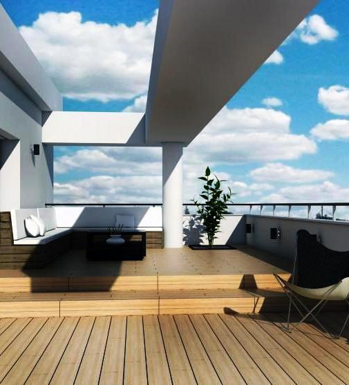 Las cubiertas planas pueden ser accesibles, permietiendo el aprovechamiento del espacio exterior de los edificios.